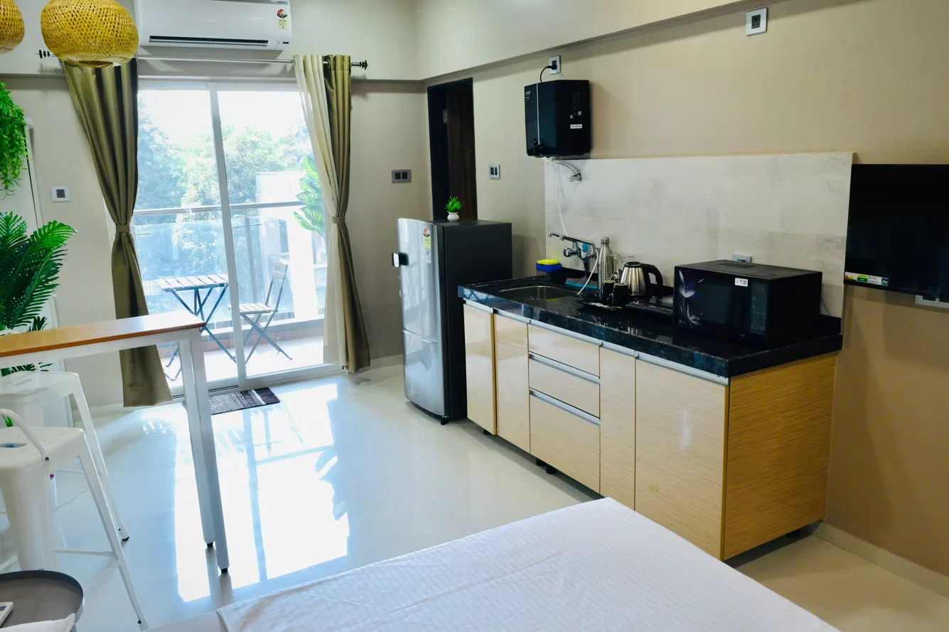 Private Studio Apartment with Balcony in New Kalyani Nagar